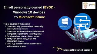 Enroll Windows 10 device in Microsoft Intune, Bring Your Own Device (BYOD)