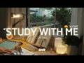 🥕2-HOUR STUDY WITH ME at Sunset 🌇ft. Cloudy Day | 🎹Calm Piano | Pomodoro 50-10