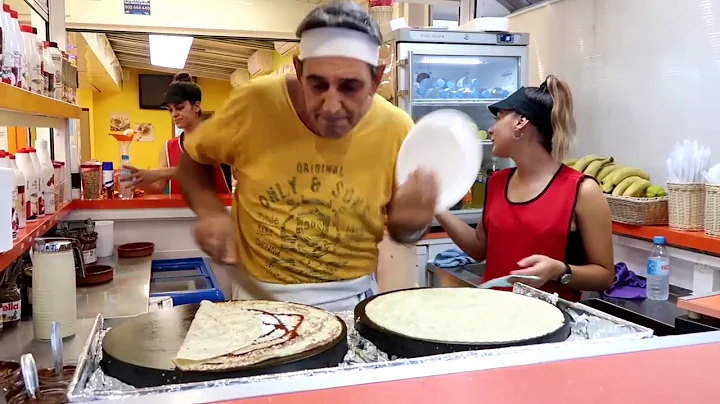 JULIO, THE KING OF CREPES. ALCUDIA, MAJORCA.