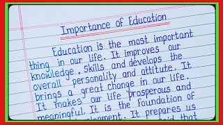 Essay on Importance of Education/Importance of Education Essay/Essay importance of education english