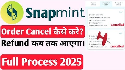 snapmint order cancellation kaise kare | snapmint order refund | snapmint app review |