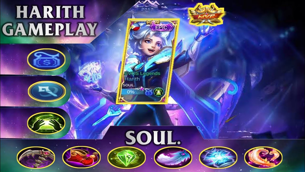 87.6% Current Winrate Offlane Harith Best Build 2021 | Top 1 Global Harith Gameplay by SOUL. | mlbb