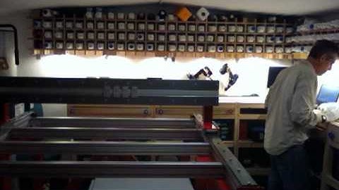 Install Steel Rails Y Axis CRP4848 CNC Machine