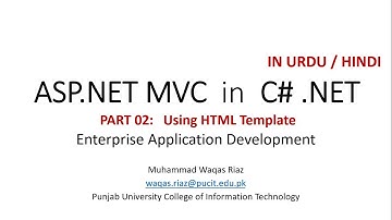 ASP.NET MVC - C# .NET in Urdu / Hindi PART 02 (Using HTML Template)