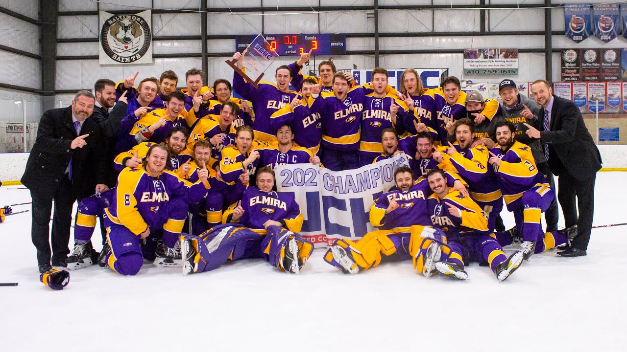 Elmira College Men's Ice Hockey Wins 2021 UCHC Pat Thompson Trophy YouTube