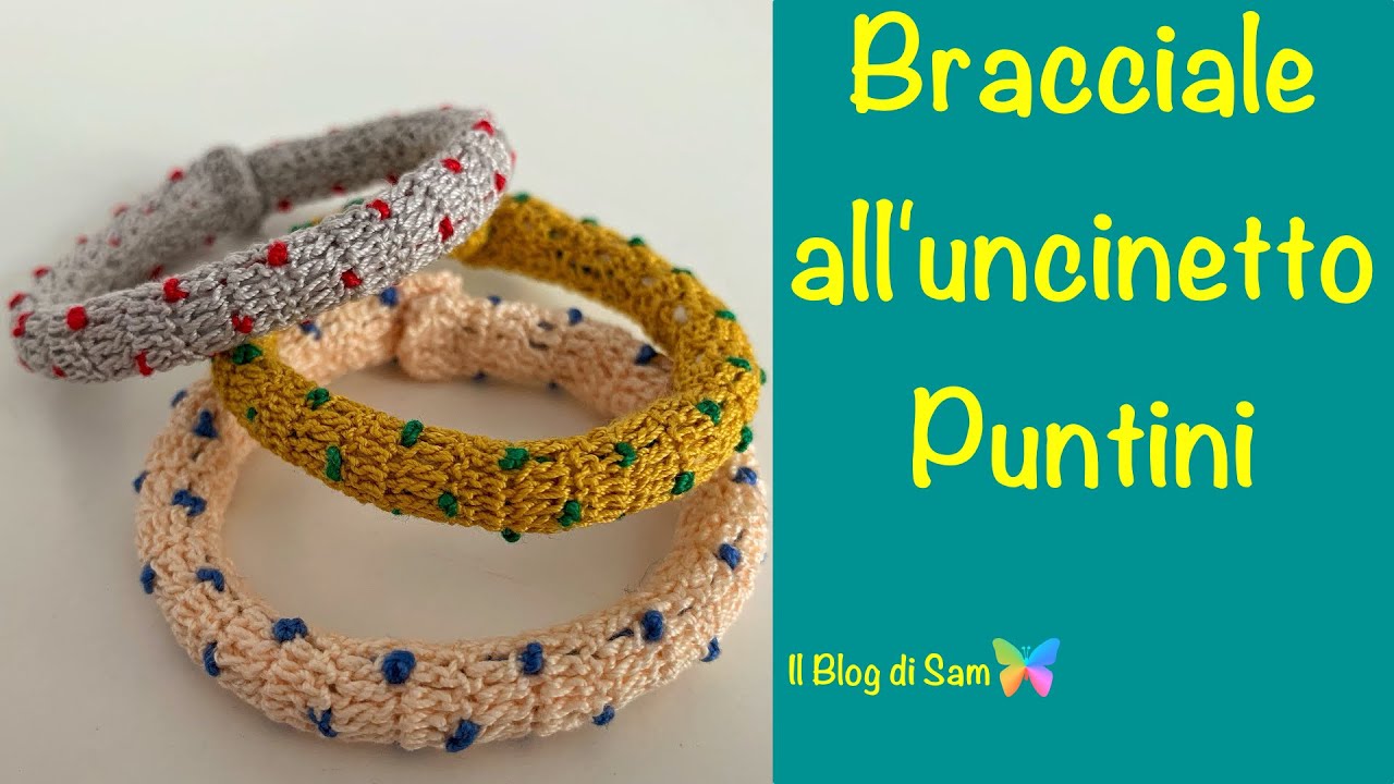 Spiegazione del bracciale all'uncinetto Puntini