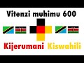 Vitenzi muhimu 600 - Kijerumani + Kiswahili