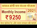 प्रधानमंत्री वय वंदना योजना, Best Monthly Income, Pradhan Mantri Vaya Vandana Yojana (PMVVY 2021)