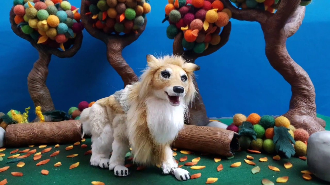 Stop motion wolf puppet animated - YouTube