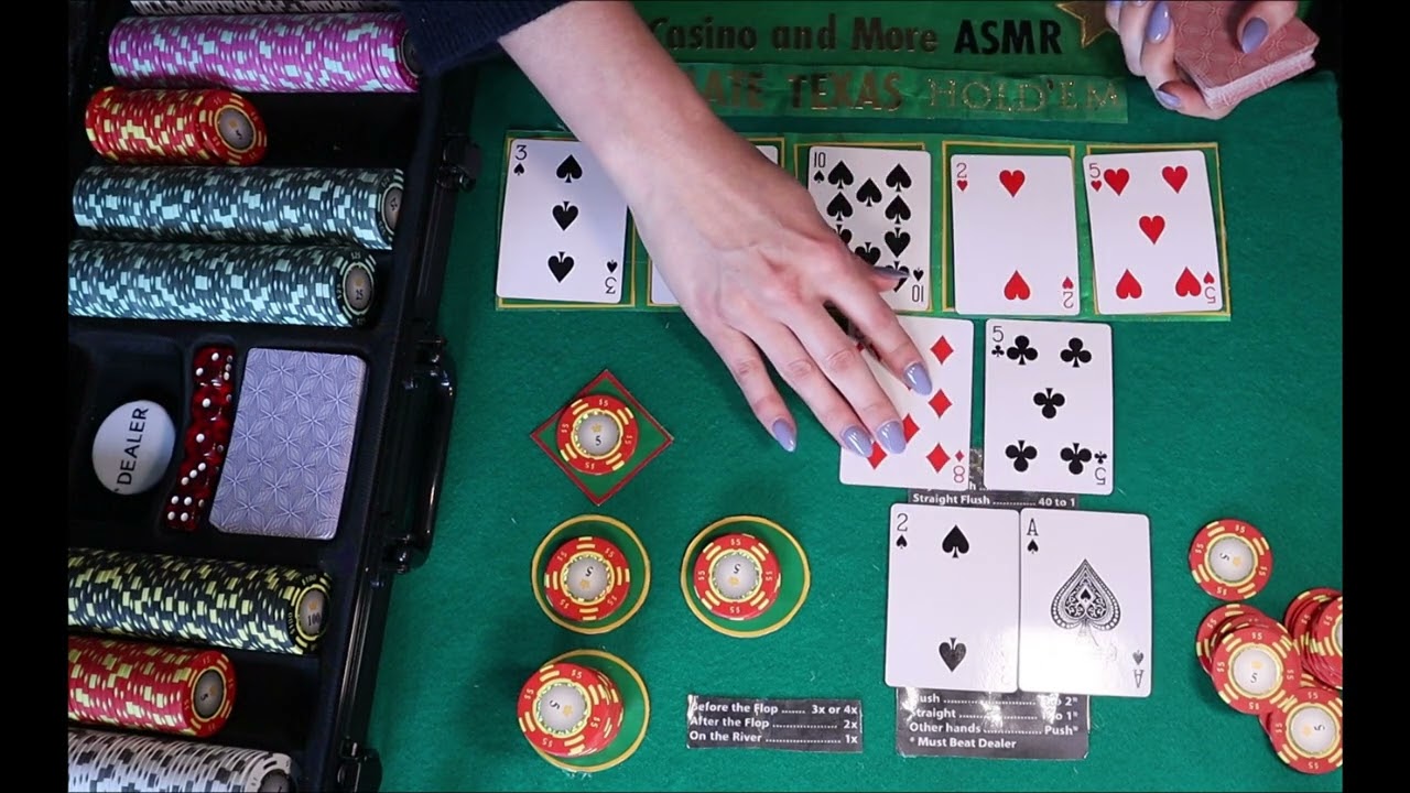 ULTIMATE TEXAS HOLD'EM  *ASMR ROLEPLAY* (whispering, tapping, crinkling, chip clicking and more!)