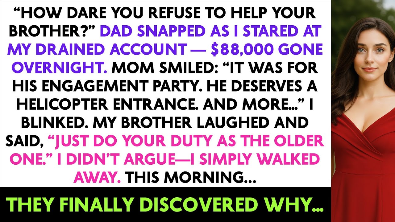 “How Dare You Refuse To Help Your Brother?” Dad Snapped As I Stared At My Drained Account — $88,000