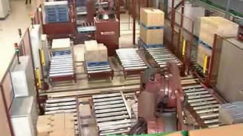 Palletizing of boxes   KUKA Robot 180 PA