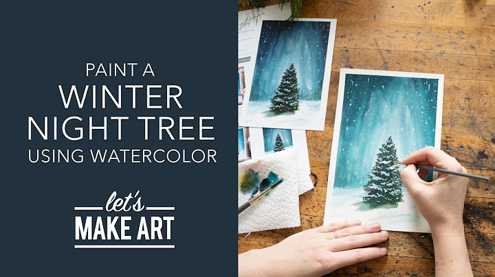 Let's Paint a Winter Night | Watercolor Painting by Sarah Cray of Let's Make Art