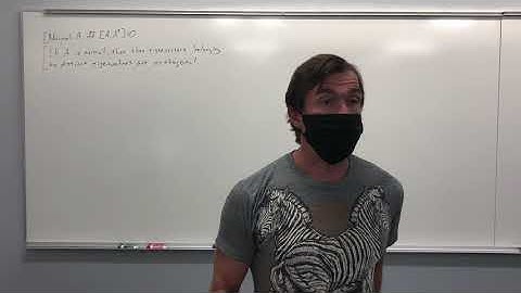 Mathematical Methods in Physics Lecture 10: Diagonalizing the Normal