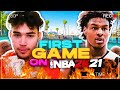 BRONNY PLAYS HIS FIRST GAME ON 2K21 WITH ADIN... (COMP PULLED UP!)