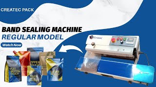 Continuous Band sealing Machine - Regular Model | Mini Pouch Packing Machine