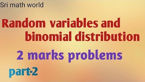 Random variables and probability distribution 2 marks sums |