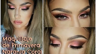Orange Spring Makeup Tutorial auroramakeup