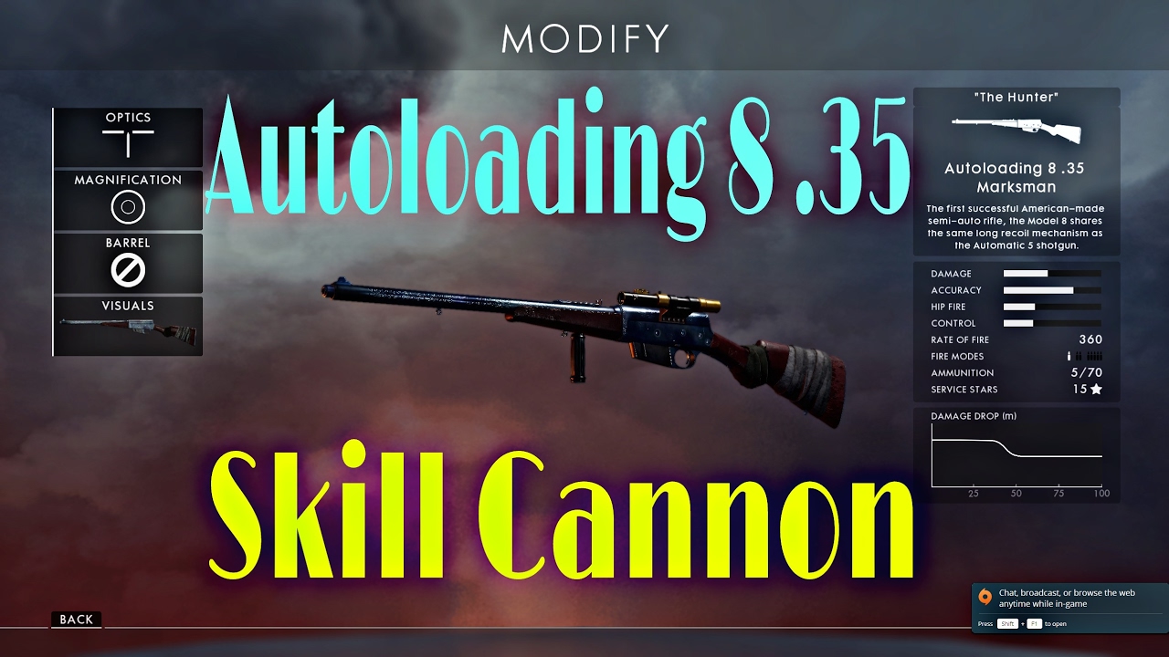 Battlefield 1 Autoloading 8 .35 Marksman