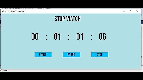 Stop Watch Application