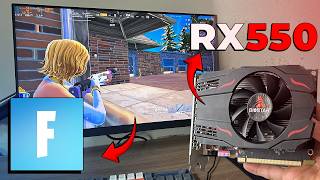TESTEI FORTNITE na RX 550 em 2026… jogável?