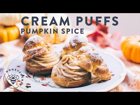 Pumpkin Spice Cream Puffs - Honeysuckle