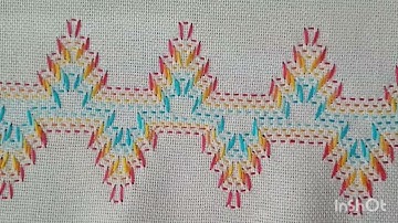 Swedish Weaving (Huck Weaving) for Beginners/ (Vagonite Embroidery)- pattern 2