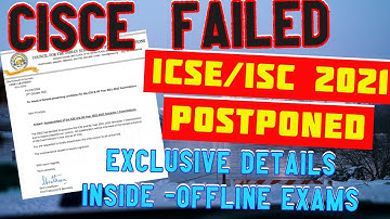 CISCE Failed to Conduct ICSE/ISC 2021 MCQs Online  Semester-1 Board Exam(Postponed)-OFFLINE EXAMS