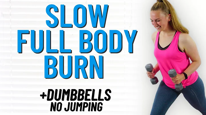 30min INTENSE SLOW FULL BODY WORKOUT + Dumbbells |...