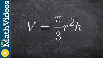 How to solve a literal equation for a formula V= π/3 r^2 h
