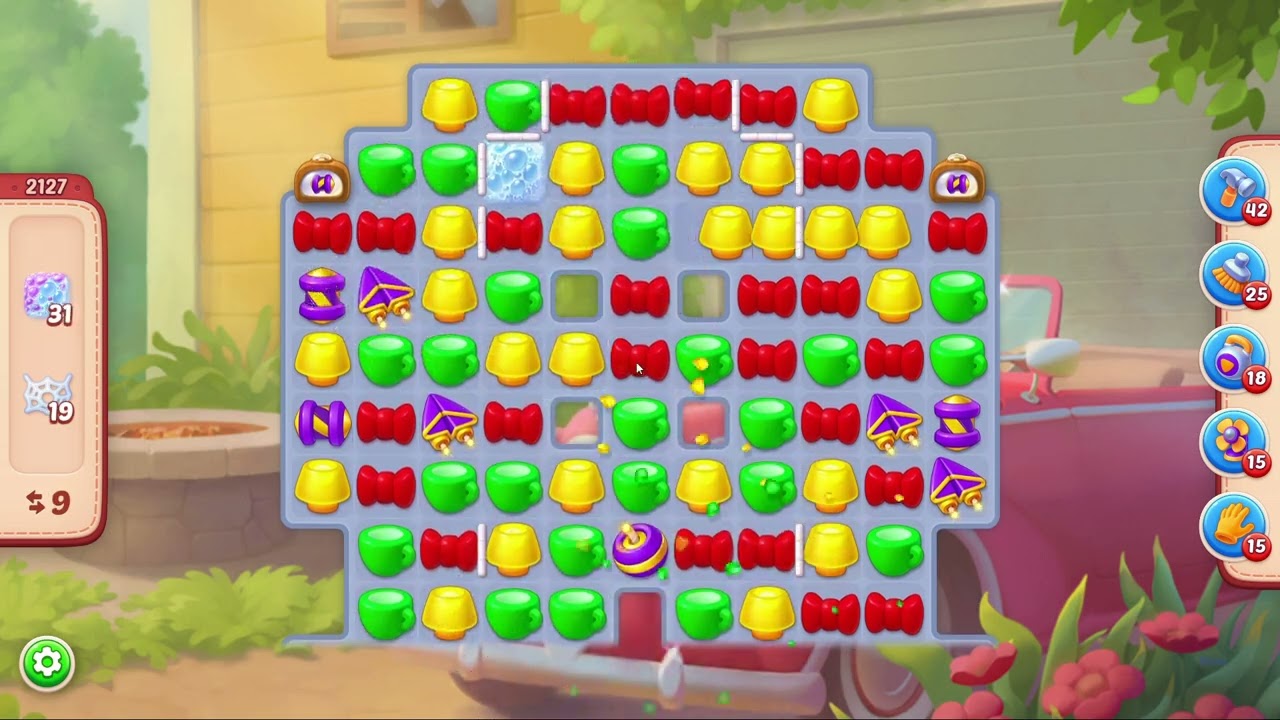 Homescapes Level 2127 - 17 Moves - No Boosters