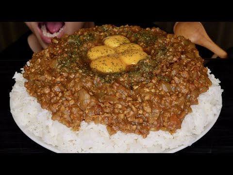 【ASMR /咀嚼音】米４合ドライカレー８人前Dry curry for 8 people드라이 카레 8인분【大食い/Eating sounds】