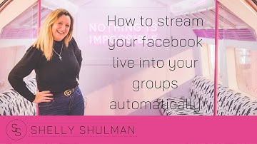 How to stream your facebook live into your groups automatically