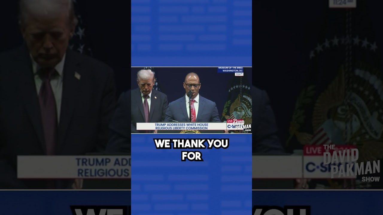 Trump smirks as pastors pray over him #shorts