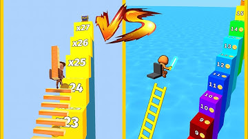Stair Run Vs Ladder Race: All Levels Gameplay - New Update Android, iOS #3