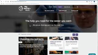 My World of Work CV builder video