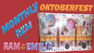 Monthly Rem - Re:Zero Figure - Oktoberfest Rem, Ram, and Emilia