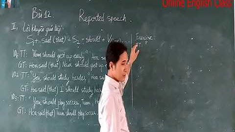 Lời nó gián tiếp- Reported speech Part 4  loi khuyen gian tiep