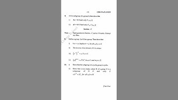 BSc Sem. 4th MATHEMATICS Question Paper CBCS Pattern Jammu University