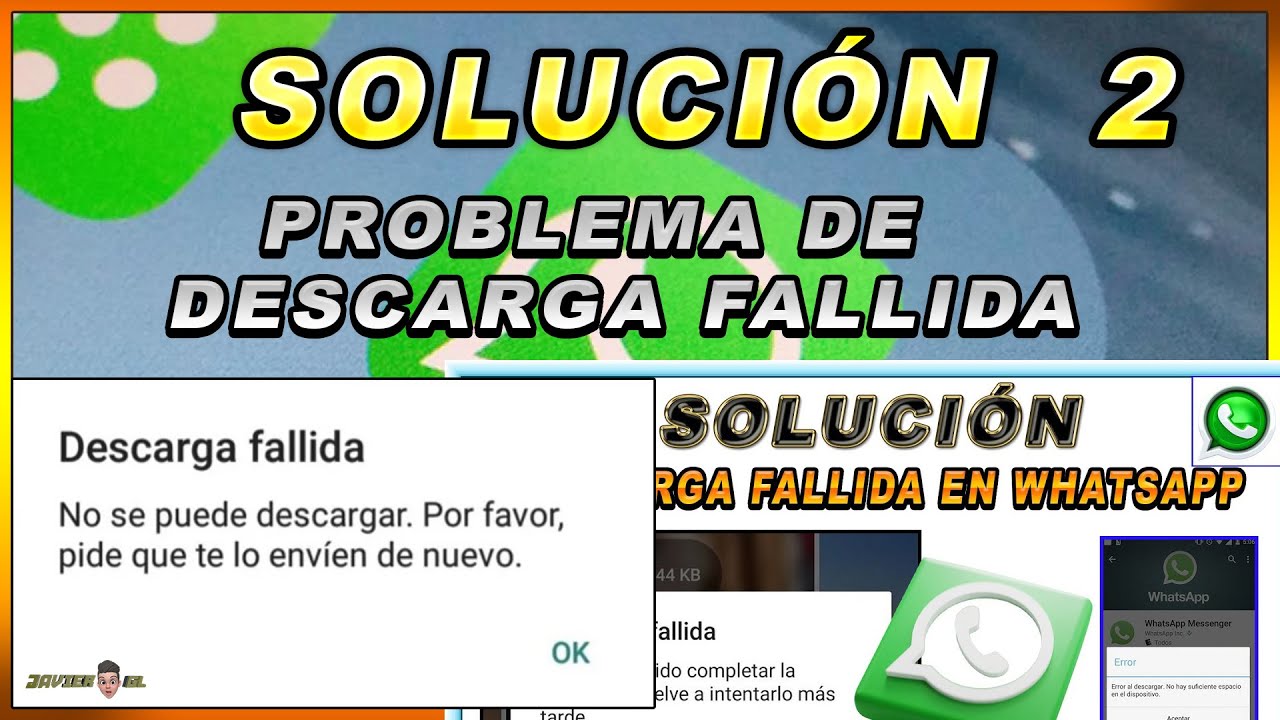 ¿Cómo solucionar el problema de descarga fallida en WhatsApp? // 2 Soluciones ✅