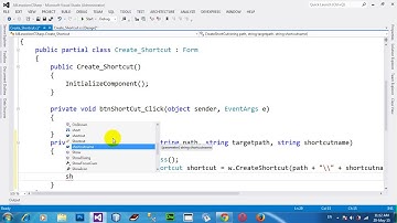 Create shortcut executable programmatically using C# NET 2012