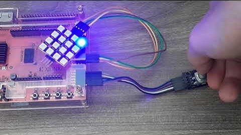 🔥 PYNQ-Z2 + Rotary Encoder + FSM + NeoPixel 4×4 – FPGA RGB Controller 🔥
