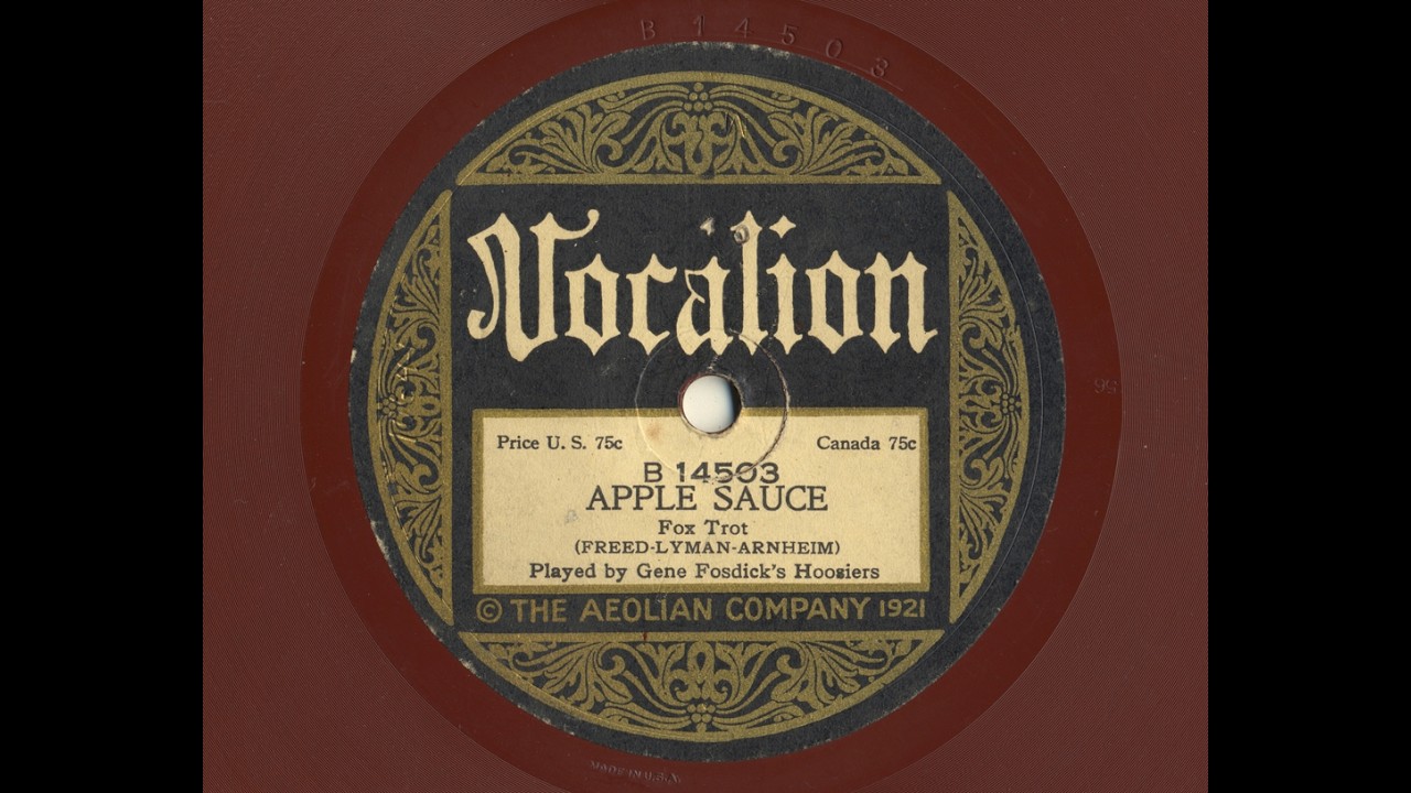 Apple Sauce-Gene Fosdick's Hoosiers (1923) Brown shellac