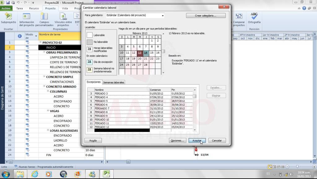 MS PROJECT 2010 - 2 TUTORIAL EN ESPAÑOL - YouTube
