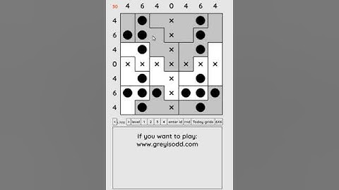 Grey is Odd - Today grids. Solution level 1 7X7 dated 04-19-2024 #logicpuzzles #logicgames  #games