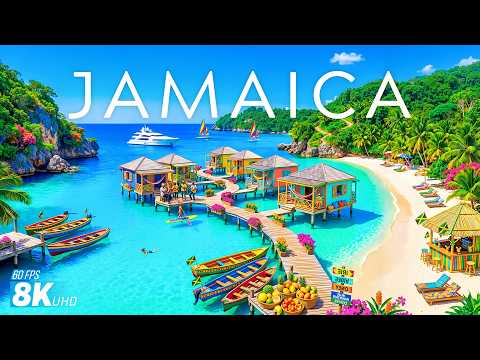 JAMAICA 8K Aerial 🇯🇲 🚤 Negril Beaches, Turquoise Waters, Blue Mountains & Caribbean Paradise 🏝️