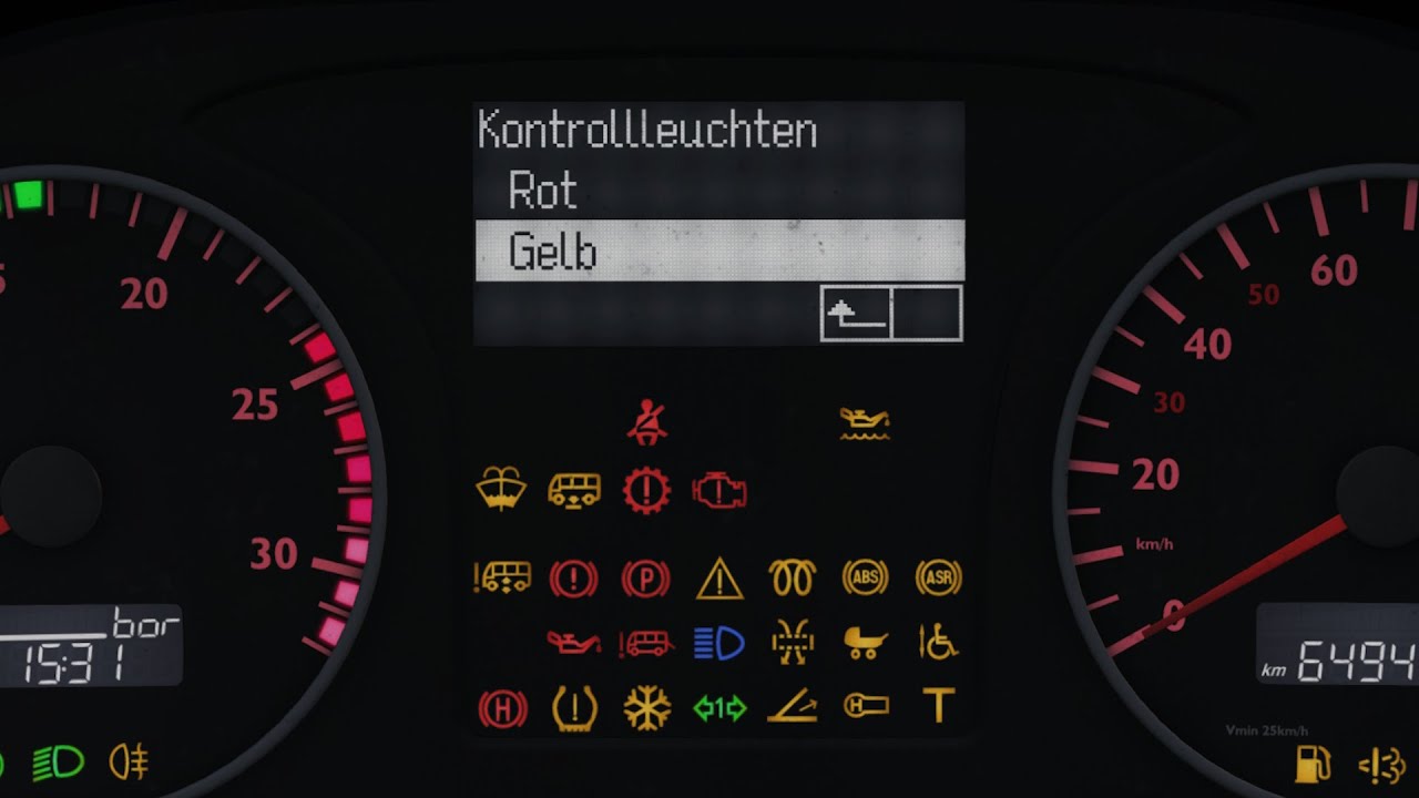 MAN Lion's City - Dashboard Menu (NEOMAN Overhaul V3)