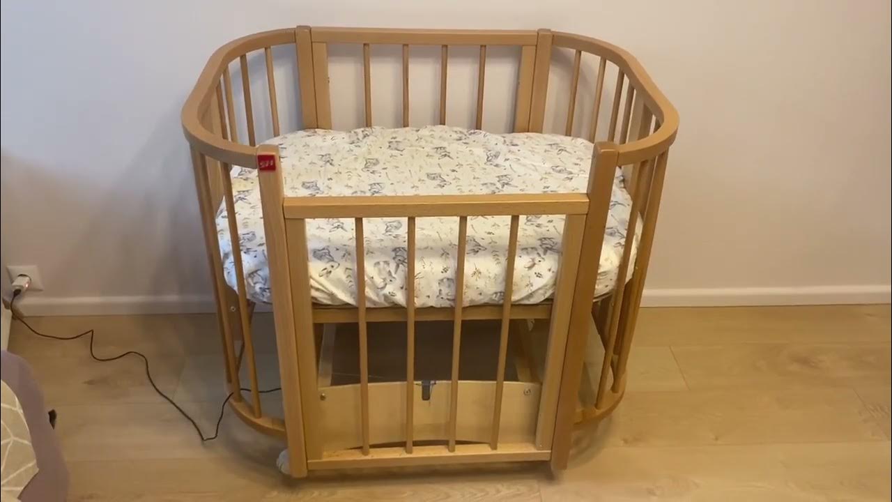 Детская кроватка SooHooKids Pappy электромаятник - YouTube