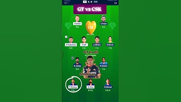 GT vs CSK Fantasy Dream Team Prediction | Todays IPL 2025 Match - 67 | GT VS CSK Dream Team #cskvsgt