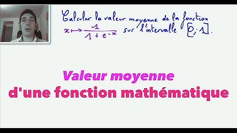 Valeur moyenne d